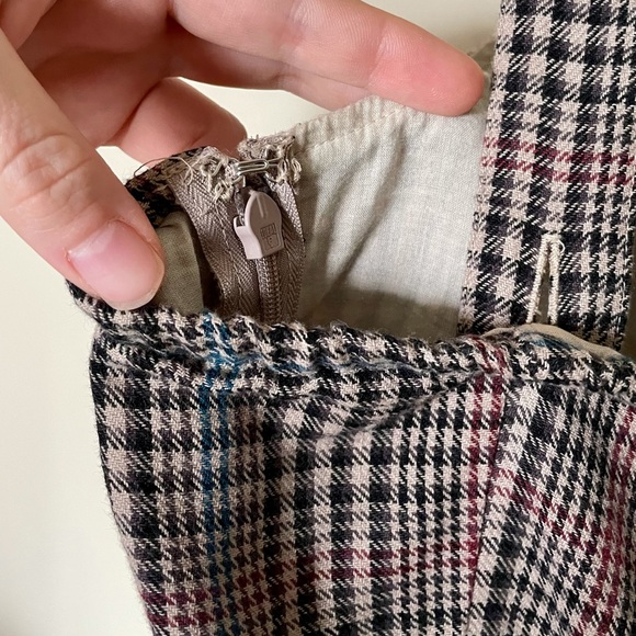 American Eagle Cotton Plaid Mini Dress - M - Picture 3 of 7